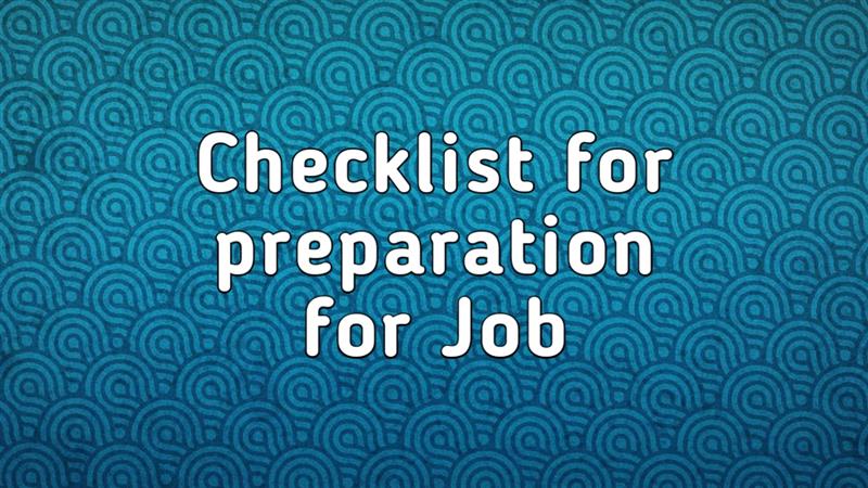 How to prepare for job