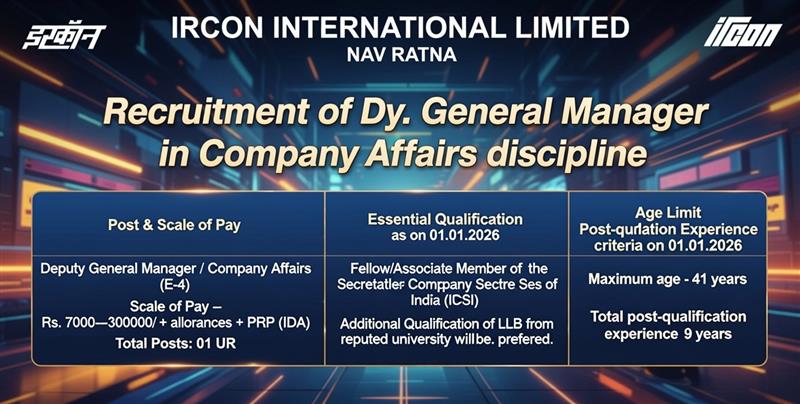 IRCON International Limited (A Navratna Public Sector Enterprise under Ministry of Railways, Govt. of India)