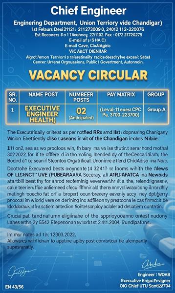 Engineering Department Union Territory Administration, Chandigarh