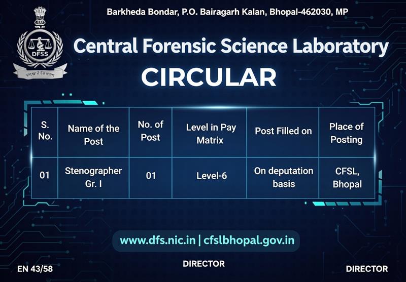 CENTRAL FORENSIC SCIENCE LABORATORY (Directorate of Forensic Science Services)