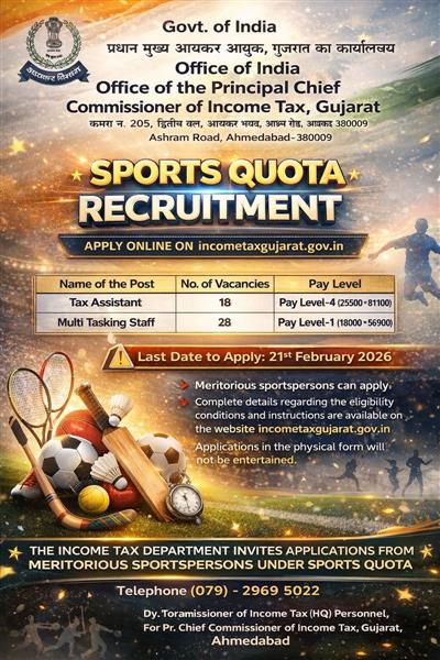 Government of India Office of the Principal Chief Commissioner of Income Tax, Gujarat, Ahmedabad